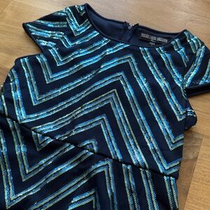 Sequins!!✨Holiday/Party Navy & Green Sequin Dress